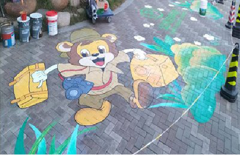 合阳夏季画地面彩绘会遇到的问题