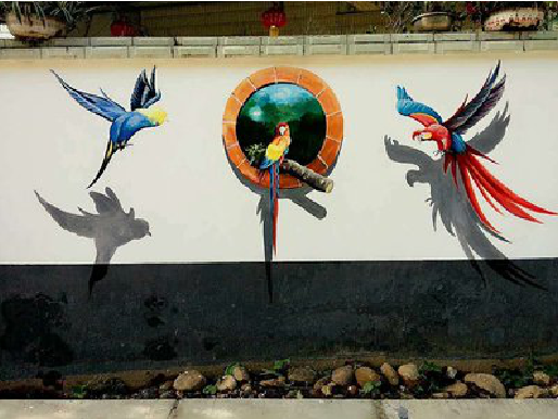 合阳视觉错位-3D墙绘设计