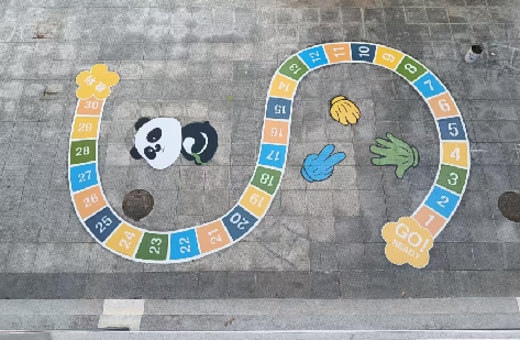 合阳地面游戏彩绘