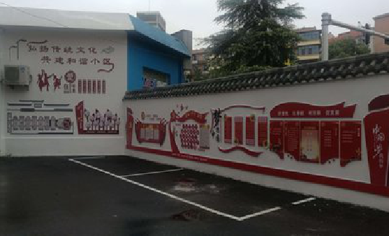 合阳社区文化墙的创意设计。