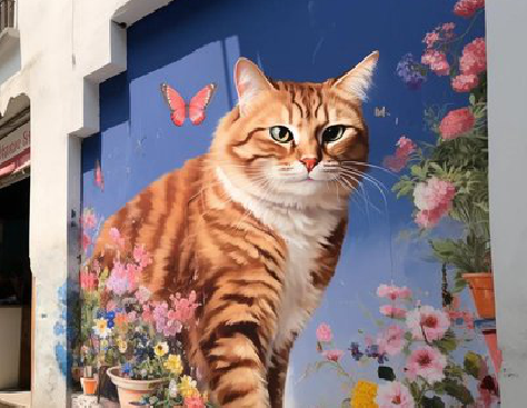 合阳自己绘制有个性的手绘墙