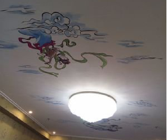 合阳如何快速绘制天花板上的手绘墙？