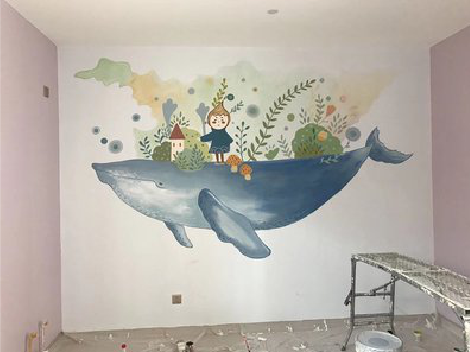 合阳手绘墙的特点及优势。